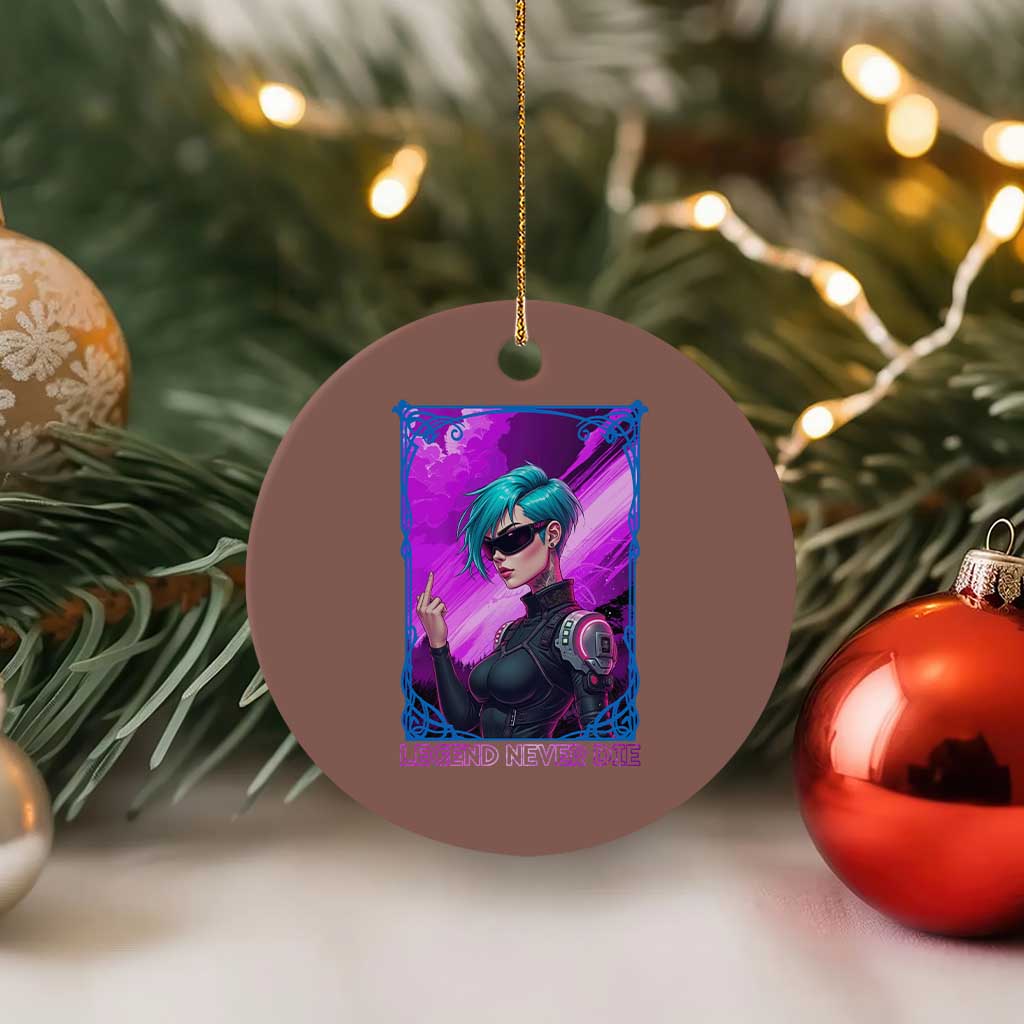 Cyberpunk Girl Legend Never Die Ceramic Ornament Gaming Aesthetic Gift TS12 1pc Mocha Print Your Wear