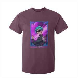 Cyberpunk Girl Legend Never Die T Shirt For Kid Gaming Aesthetic Gift TS12 Maroon Print Your Wear