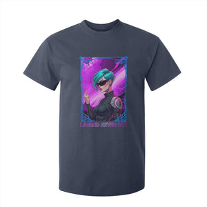 Cyberpunk Girl Legend Never Die T Shirt For Kid Gaming Aesthetic Gift TS12 Navy Print Your Wear