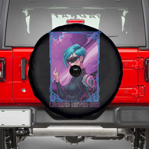 Cyberpunk Girl Legend Never Die Spare Tire Cover Gaming Aesthetic Gift TS12 Black Print Your Wear