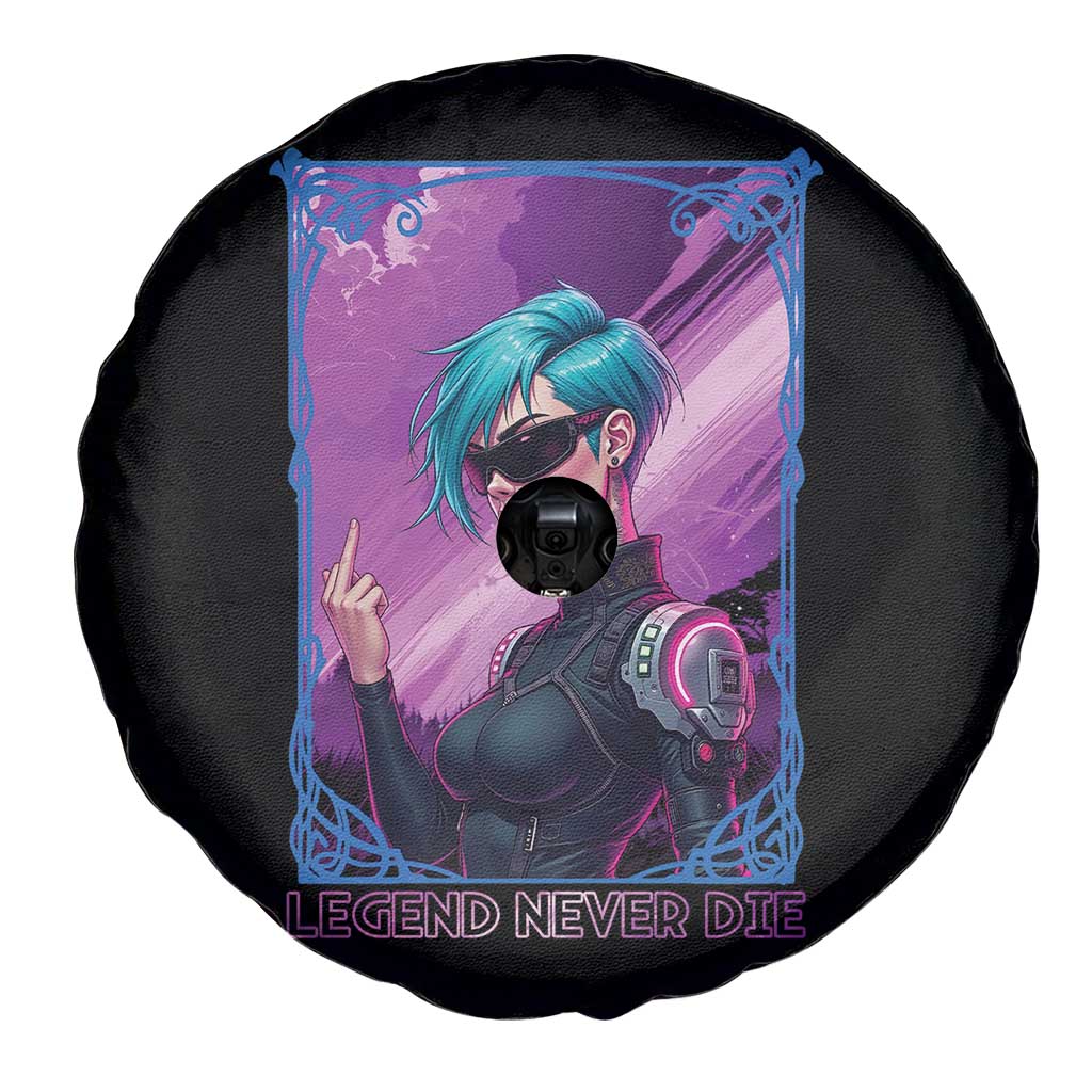 Cyberpunk Girl Legend Never Die Spare Tire Cover Gaming Aesthetic Gift TS12 Print Your Wear