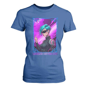 Cyberpunk Girl Legend Never Die T Shirt For Women Gaming Aesthetic Gift TS12 Royal Blue Print Your Wear