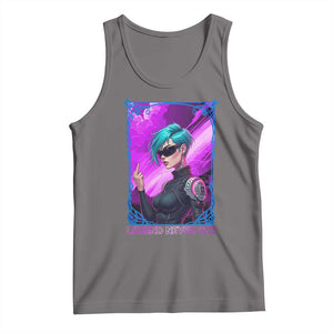 Cyberpunk Girl Legend Never Die Tank Top Gaming Aesthetic Gift TS12 Deep Heather Print Your Wear