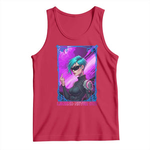 Cyberpunk Girl Legend Never Die Tank Top Gaming Aesthetic Gift TS12 Red Print Your Wear