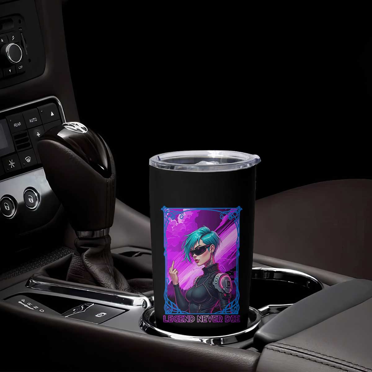 Cyberpunk Girl Legend Never Die Tumbler Cup Gaming Aesthetic Gift TS12 Print Your Wear
