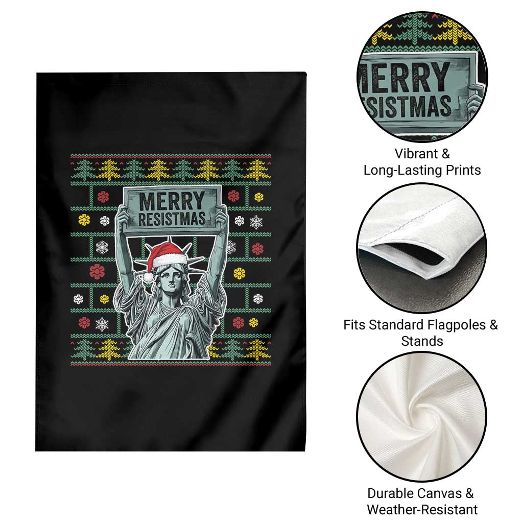 Funny Liberty Statue Ugly Sweater Gift Garden Flag Merry Resistmas TS12 Print Your Wear
