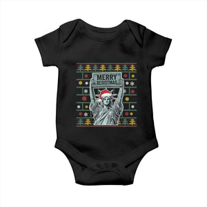 Funny Liberty Statue Ugly Sweater Gift Baby Onesie Merry Resistmas TS12 Black Print Your Wear