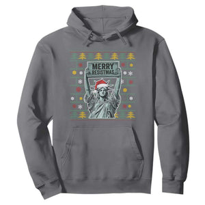 Funny Liberty Statue Ugly Sweater Gift Hoodie Merry Resistmas TS12 Charcoal Print Your Wear