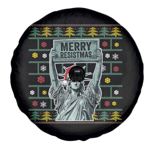Funny Liberty Statue Ugly Sweater Gift Spare Tire Cover Merry Resistmas TS12 Print Your Wear