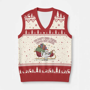 We Do Not Need Kings We Have Got Santa V-Neck Knit Sweater Vest Funny Xmas Gift - Print Your Wear
