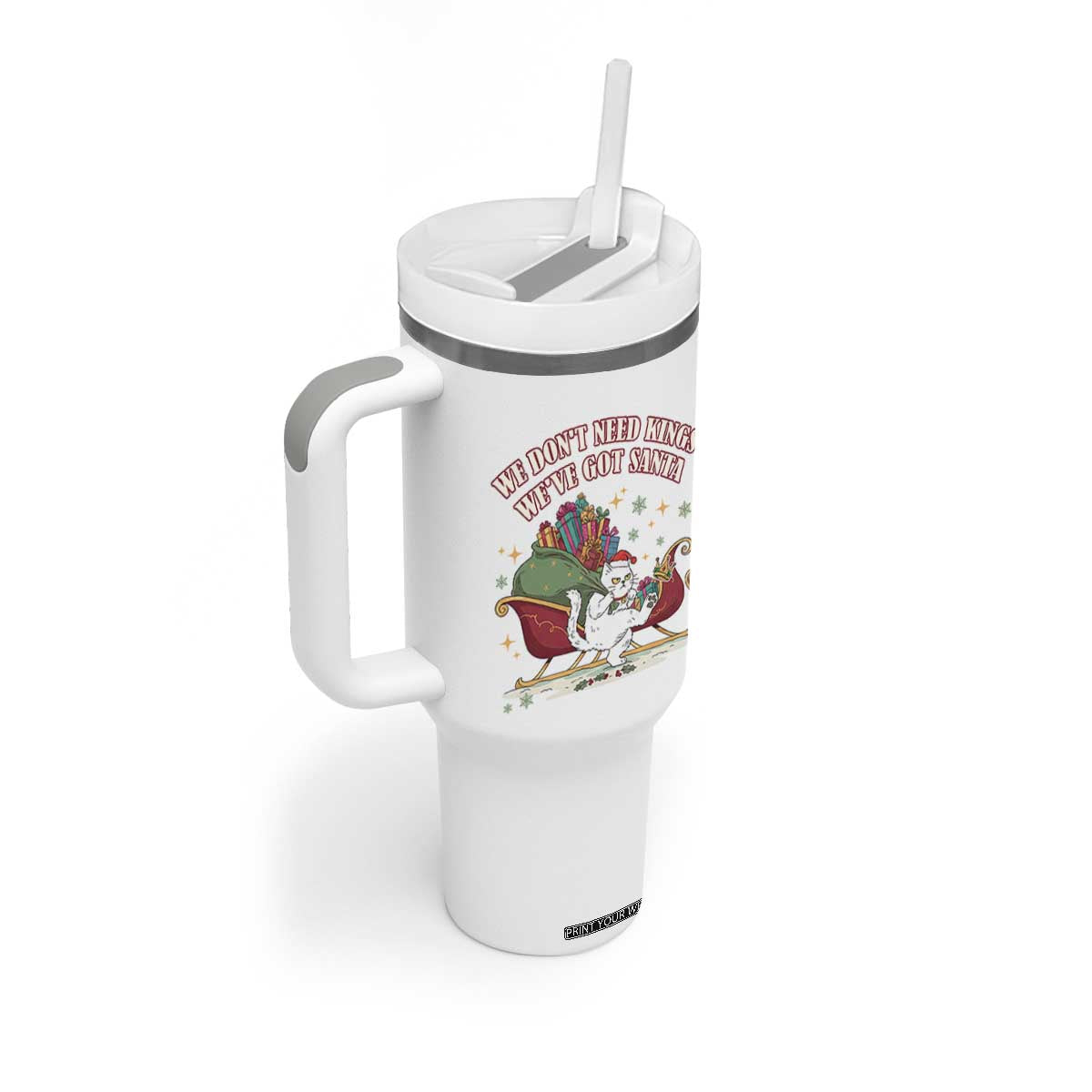 We Do Not Need Kings We Have Got Santa Tumbler With Handle Funny Christmas Gift TS12 Print Your Wear