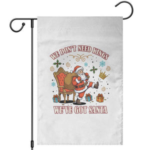 No Kings Only Santa Garden Flag Funny Christmas Parody Gift - Print Your Wear