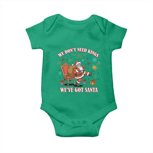 No Kings Only Santa Baby Onesie Funny Christmas Parody Gift TS12 Irish Green Print Your Wear
