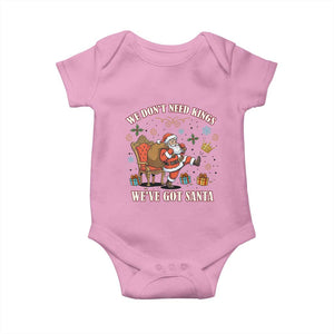 No Kings Only Santa Baby Onesie Funny Christmas Parody Gift TS12 Light Pink Print Your Wear