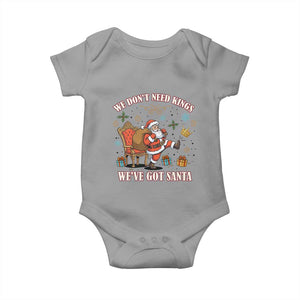 No Kings Only Santa Baby Onesie Funny Christmas Parody Gift TS12 Sport Gray Print Your Wear