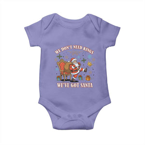 No Kings Only Santa Baby Onesie Funny Christmas Parody Gift TS12 Violet Print Your Wear
