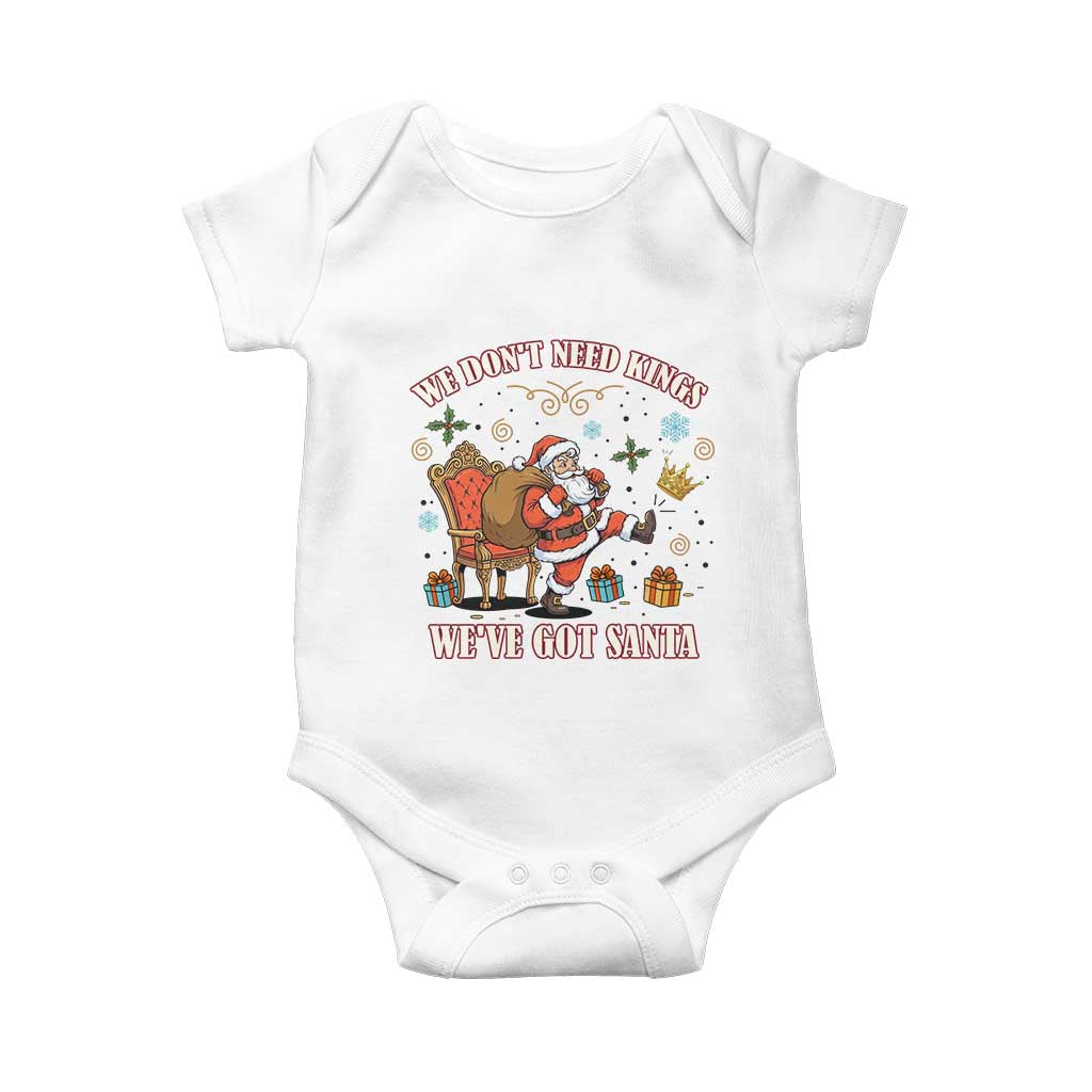 No Kings Only Santa Baby Onesie Funny Christmas Parody Gift TS12 White Print Your Wear