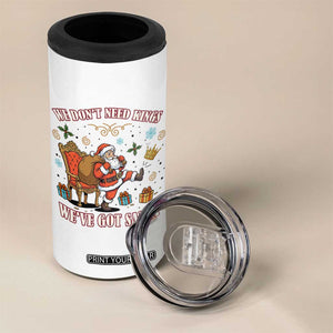 No Kings Only Santa 4 in 1 Can Cooler Tumbler Funny Christmas Parody Gift - Print Your Wear