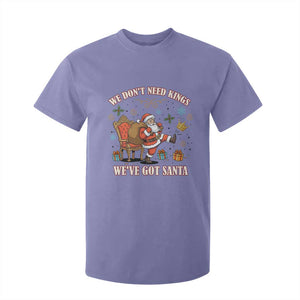 No Kings Only Santa T Shirt For Kid Funny Christmas Parody Gift TS12 Violet Print Your Wear