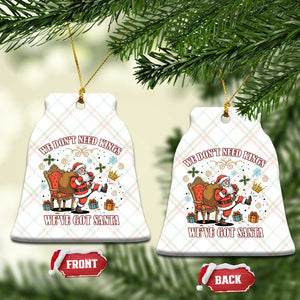 No Kings Only Santa Ceramic Ornament Funny Xmas Parody Gift - Print Your Wear