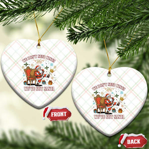 No Kings Only Santa Ceramic Ornament Funny Xmas Parody Gift - Print Your Wear