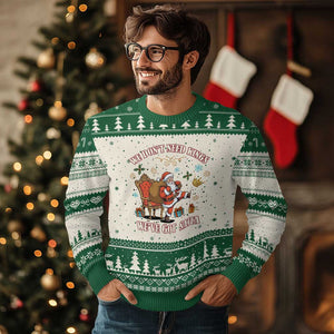 No Kings Only Santa Ugly Christmas Sweater Funny Xmas Parody Gift - Print Your Wear