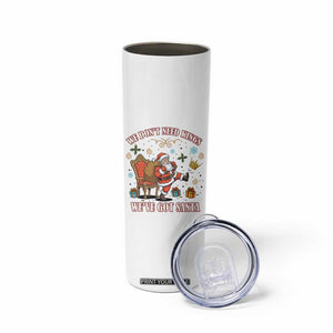 No Kings Only Santa Skinny Tumbler Funny Christmas Parody Gift - Print Your Wear