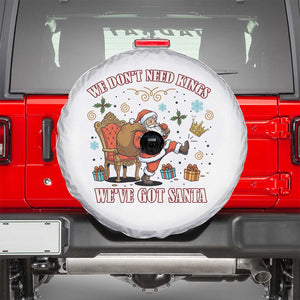 No Kings Only Santa Spare Tire Cover Funny Christmas Parody Gift TS12 White Print Your Wear