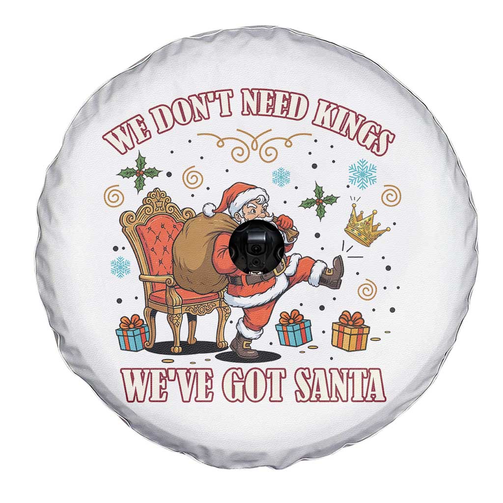 No Kings Only Santa Spare Tire Cover Funny Christmas Parody Gift TS12 Print Your Wear