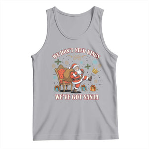 No Kings Only Santa Tank Top Funny Christmas Parody Gift TS12 Athletic Heather Print Your Wear