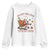 No Kings Only Santa Youth Sweatshirt Funny Christmas Parody Gift TS12 White Print Your Wear
