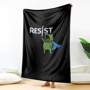 Resist Frog Warrior Throw Blanket Funny Rebel Meme Gift TS12 Print Your Wear