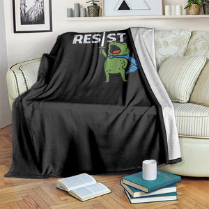 Resist Frog Warrior Throw Blanket Funny Rebel Meme Gift TS12 Print Your Wear