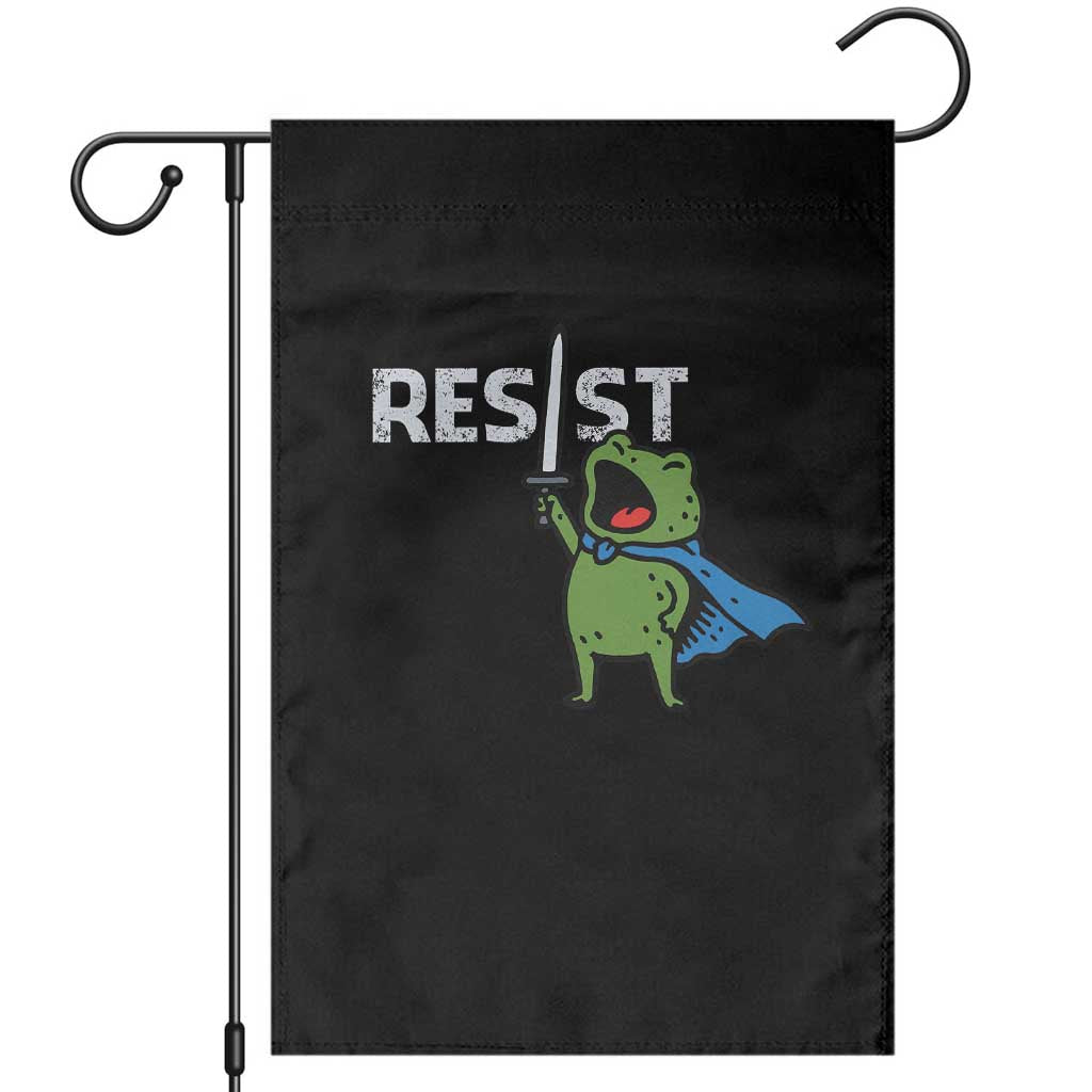 Resist Frog Warrior Garden Flag Funny Rebel Meme Gift - Print Your Wear