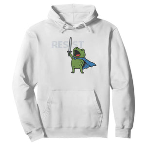 Resist Frog Warrior Hoodie Funny Rebel Meme Gift TS12 White Print Your Wear