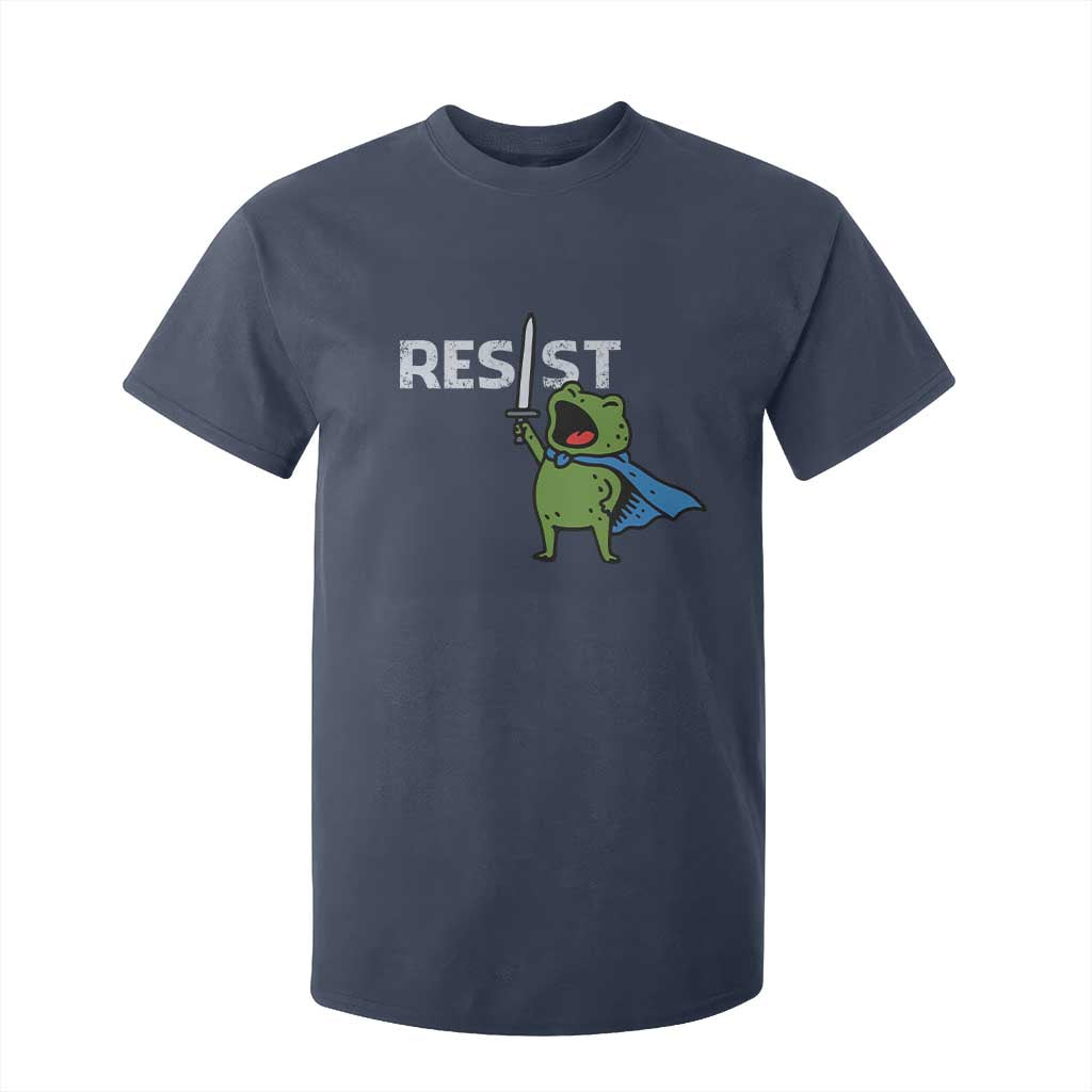 Resist Frog Warrior T Shirt For Kid Funny Rebel Meme Gift TS12 Navy Print Your Wear
