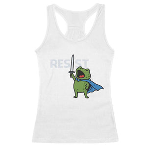 Resist Frog Warrior Racerback Tank Top Funny Rebel Meme Gift TS12 White Print Your Wear