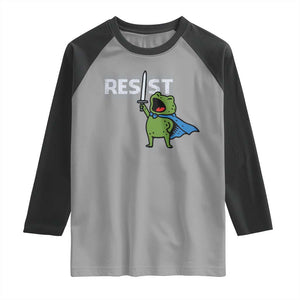 Resist Frog Warrior Raglan Shirt Funny Rebel Meme Gift - Print Your Wear