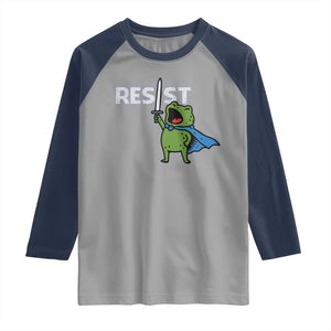 Resist Frog Warrior Raglan Shirt Funny Rebel Meme Gift - Print Your Wear