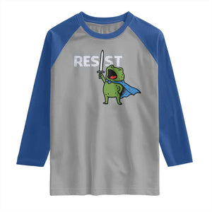 Resist Frog Warrior Raglan Shirt Funny Rebel Meme Gift - Print Your Wear
