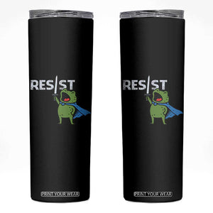 Resist Frog Warrior Skinny Tumbler Funny Rebel Meme Gift - Print Your Wear
