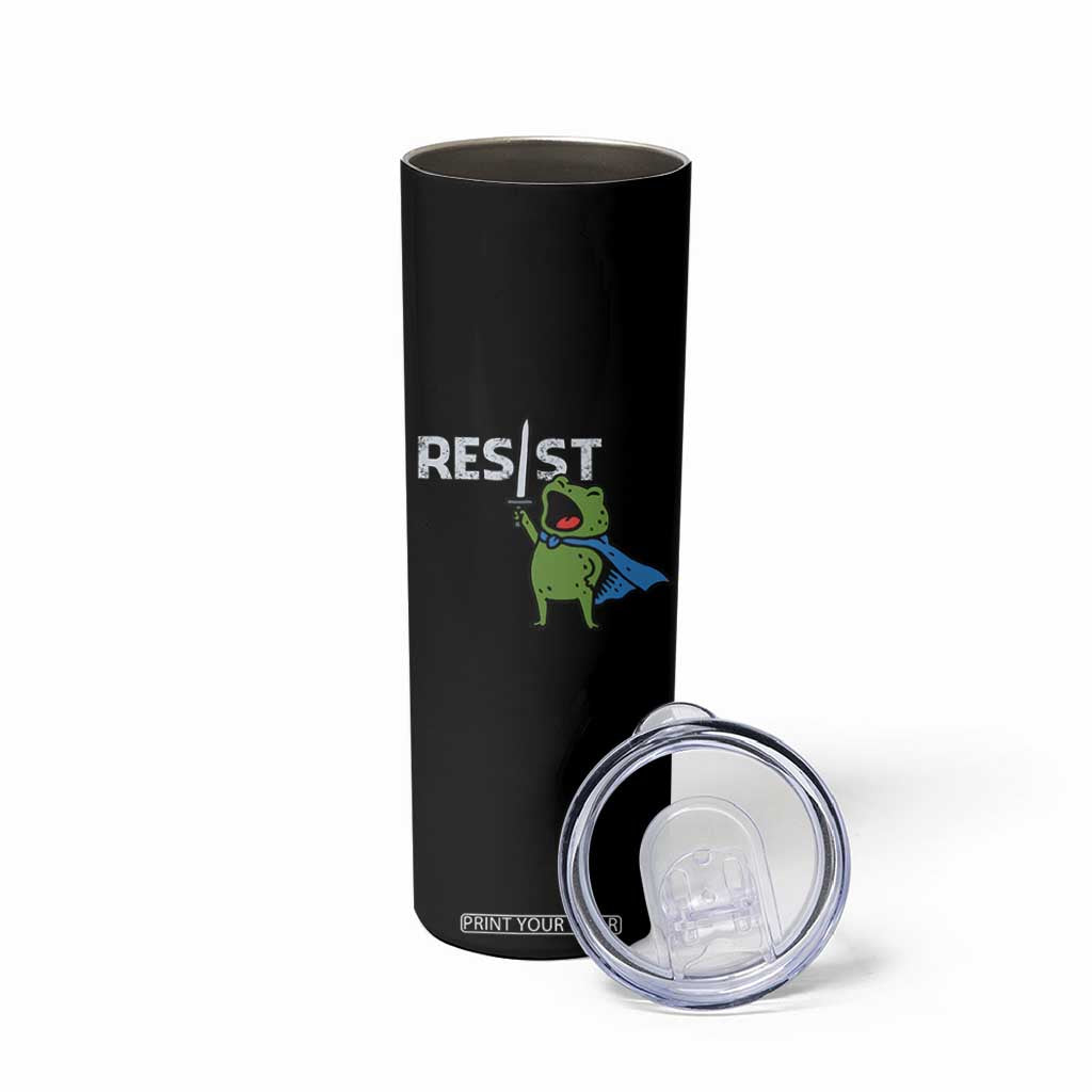 Resist Frog Warrior Skinny Tumbler Funny Rebel Meme Gift TS12 Print Your Wear