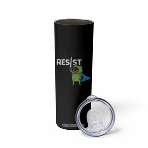 Resist Frog Warrior Skinny Tumbler Funny Rebel Meme Gift - Print Your Wear