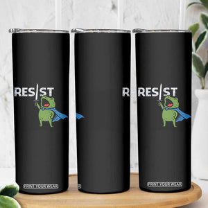 Resist Frog Warrior Skinny Tumbler Funny Rebel Meme Gift - Print Your Wear