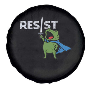 Resist Frog Warrior Spare Tire Cover Funny Rebel Meme Gift - Print Your Wear