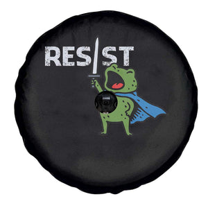 Resist Frog Warrior Spare Tire Cover Funny Rebel Meme Gift - Print Your Wear