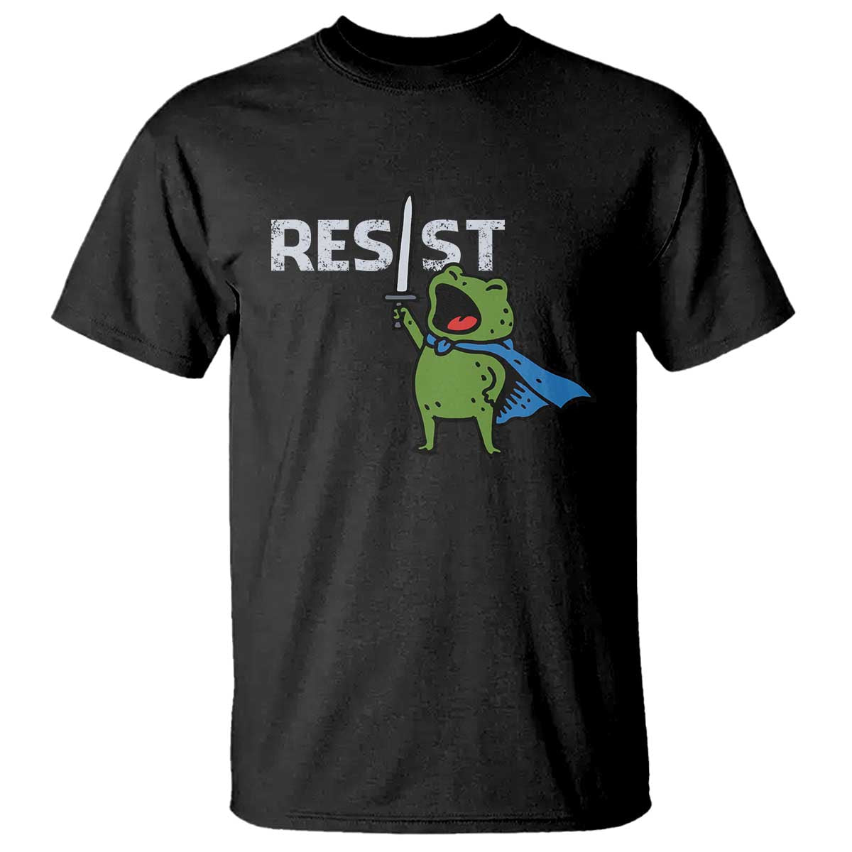 Resist Frog Warrior T Shirt Funny Rebel Meme Gift TS12 Black Print Your Wear