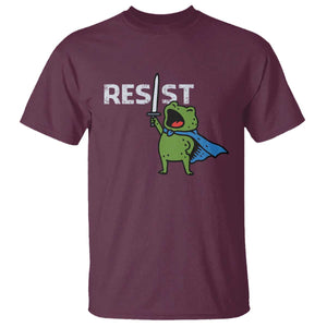 Resist Frog Warrior T Shirt Funny Rebel Meme Gift TS12 Maroon Print Your Wear