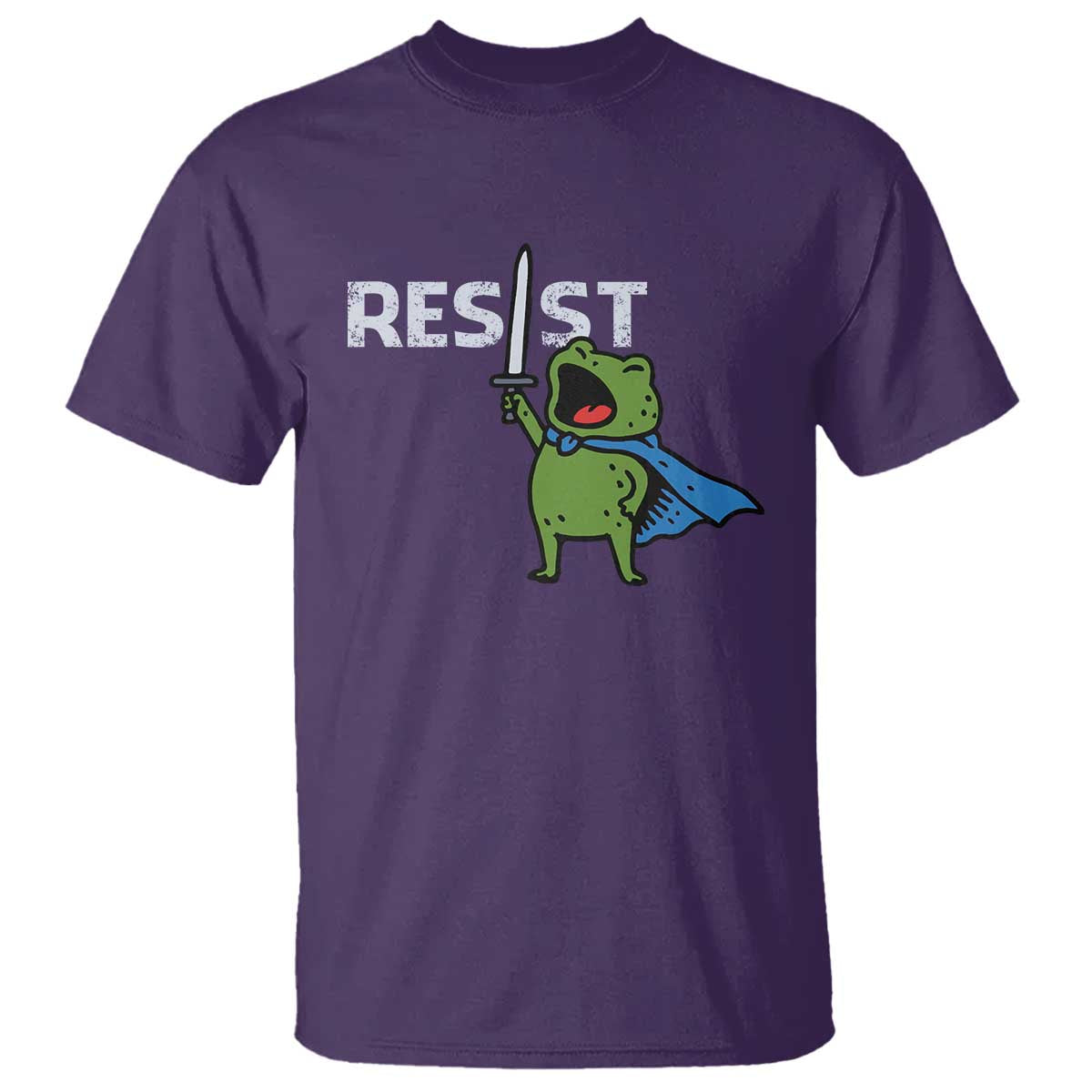 Resist Frog Warrior T Shirt Funny Rebel Meme Gift TS12 Purple Print Your Wear