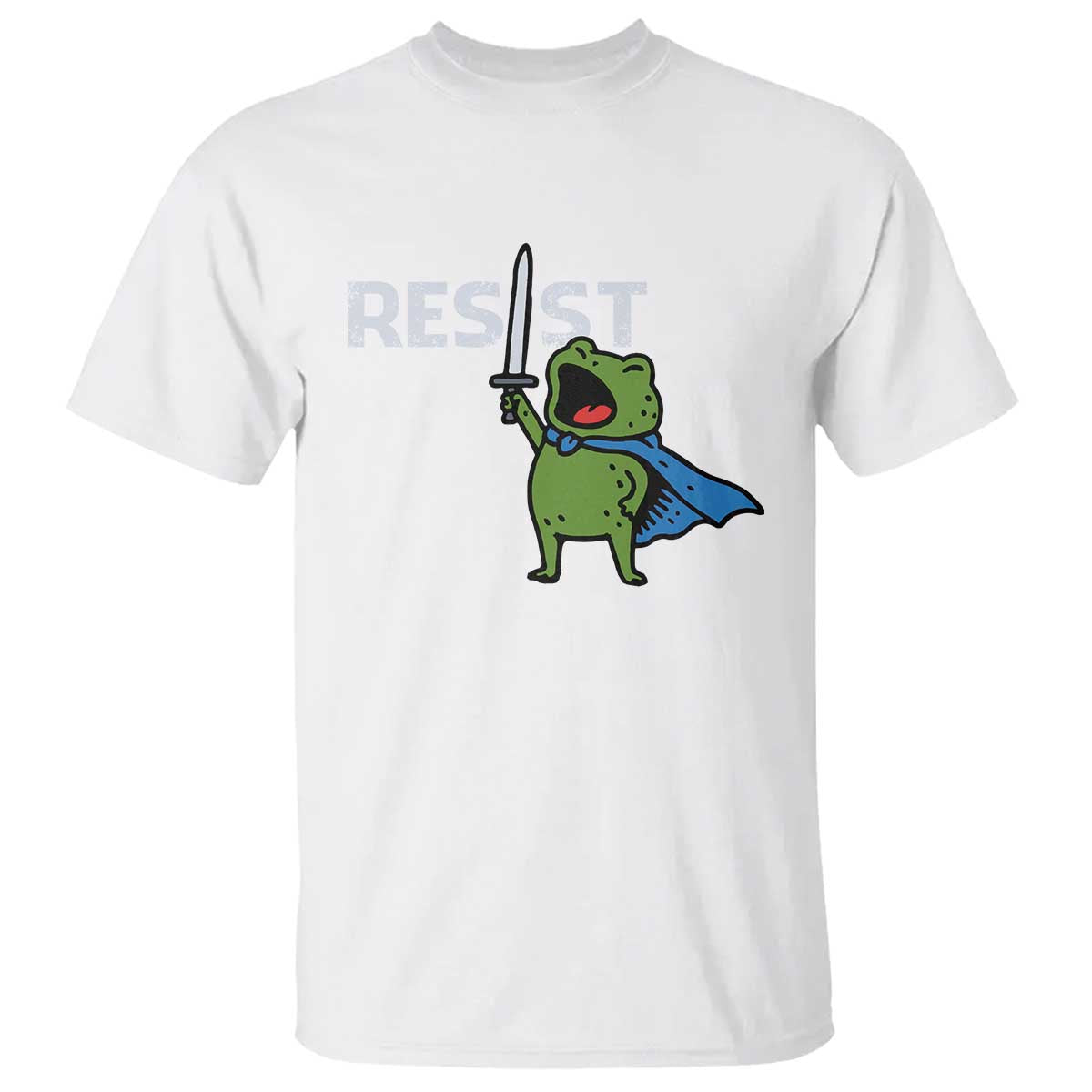 Resist Frog Warrior T Shirt Funny Rebel Meme Gift TS12 White Print Your Wear